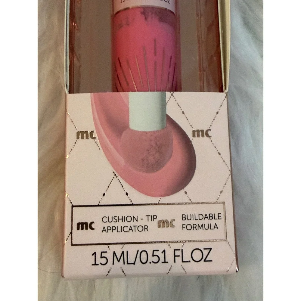 Marie Claire Paris Liquid Blush Soft Pink Cushion Tip Applicator 15ml 0.51oz NEW
